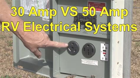 rv electrical hookup box|rv electric 50&30 amp box.